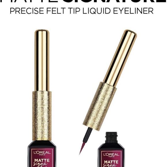 🌹3/$12 L'Oreal Paris Makeup Matte Signature Liquid Dip Eyeliner BURGUNDY - Picture 5 of 11